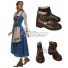 Disney Beauty and the Beast Movie 2017 Belle Brown Cosplay Shoes