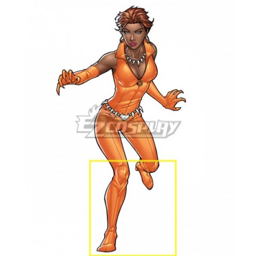 DC Comics Superhero the Lady Fox Vixen Orange Shoes Cosplay Boots