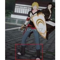 RWBY Volume 4 Jaune Arc Dark Grey Shoes Cosplay Boots