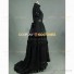 Black Gothic Edwardian Mourning Dress Reenactment Witch Dress