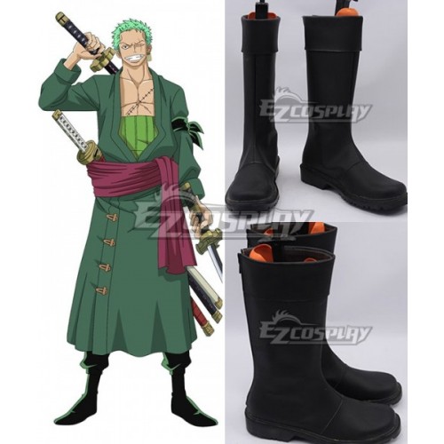 One Piece Roronoa Zoro Black Shoes Cosplay Boots