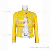 Queen Band Costume Lead Vocals Freddie Mercury Cosplay Yellow Jacket Only