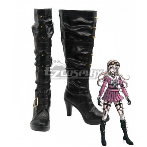 Danganronpa V3: Killing Harmony Miu Iruma Black Shoes Cosplay Boots