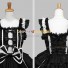 Classic Gothic Lolita Black Dress with White Stripes Ladies Fantasy Tiered Dress Punk Lolita