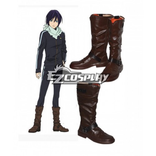 Noragami Aragoto Yato Brown Shoes Cospaly Boots