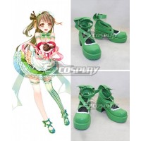 Love Live Valentine's Day Maid Kotori Minami Green Cosplay Shoes