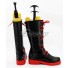 RWBY Leader of Team RWBY Ruby Rose High Caliber Sniper Scythe HCSS Crescent Rose Black Shoes Cosplay Boots