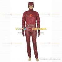 The Flash 2014 Barry Allen Cosplay Costume Red Leather Full Set