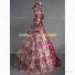 Deluxe Victorian Style Faire Queen Floral Gown Dress Wine