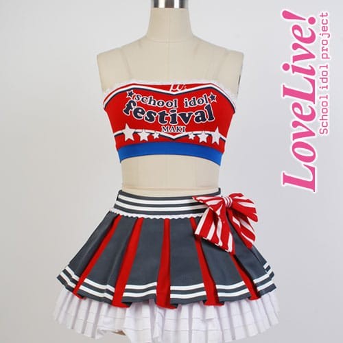 Love Live Maki Nishikino Cheerleading Uniform Cosplay Costume 4952