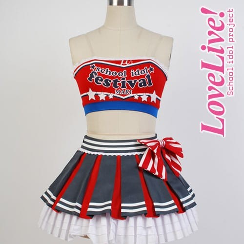 Love Live Maki Nishikino Cheerleading Uniform Cosplay Costume