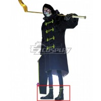 Let It Die Uncle Death Black Shoes Cosplay Boots