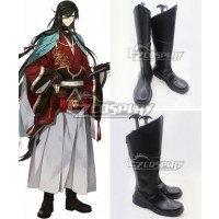 Katsugeki Touken Ranbu Izuminokami Kanesada Black Shoes Cosplay Boots