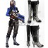 Overwatch OW Soldier 76 John Jack Morrison Female Black Shoes Cosplay Boots