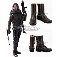 Rogue One: A Star Wars Story Jyn Erso Brown Shoes Cosplay Boots