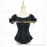 Victorian Style Steampunk Black Ruffled Blouse