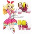 Aikatsu! Idol Activity Hoshimiya Ichigo Pink Yellow White Shoes Cosplay Boots