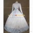 Victorian Style Pioneer Women Stripes Ball Gown Reenactment Stage Dress