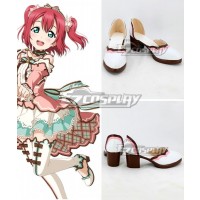 Lovelive! Sunshine!! Ruby Kurosawa White Valentine's Day Card White Cosplay Shoes