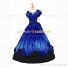 Civil War Southern Belle Lolita Victorian Theater Royal Blue Long Ball Gown Dress