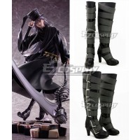 Black Butler Undertaker Black Shoes Cosplay Boots