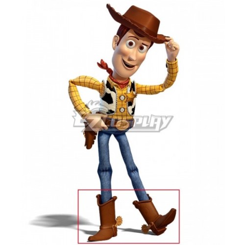 Disney Toy Story Woody Cowboy Brown Shoes Cosplay Boots