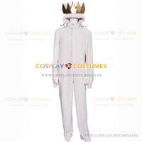 Wolf Max Records Costume for Where the Wild Things Are Cosplay Jumpsuit + Crown