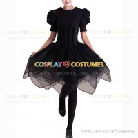 Gothic Steampunk Black Dress Fairytale Corset Dress