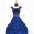 Steampunk Southern Belle Saloon Girls Theater Ruffles Royal Blue Dress Evening Gown