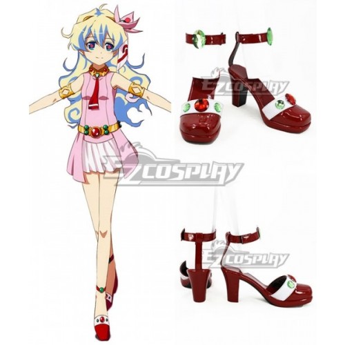 Tengen Toppa Gurren Lagann Nia Teppelin Red Cosplay Shoes