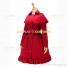 Classic Victorian Gothic Cape Coat Reenactment Red Dress