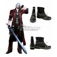 Devil May Cry 4 Dante Black Shoes Cosplay Boots