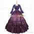 Royal Queen Victorian Style Lady  Pioneer Women Retro Clothing Purple