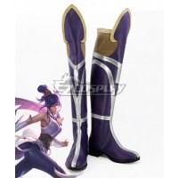 League Of Legends LOL Soaring Sword Fiora Skin Purple Shoes Cosplay Boots