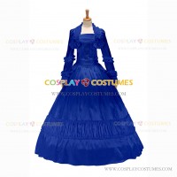 Gothic Lolita Victorian Rococo Stage Long Luxury Royal Blue Dress Ball Gown