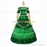 Classic Victorian Steampunk Ruffles Herrlich Dark Green Ball Gown Dress