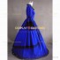 Marie Antoinette Royal Queen Renaissance Dress Evening Gown Blue