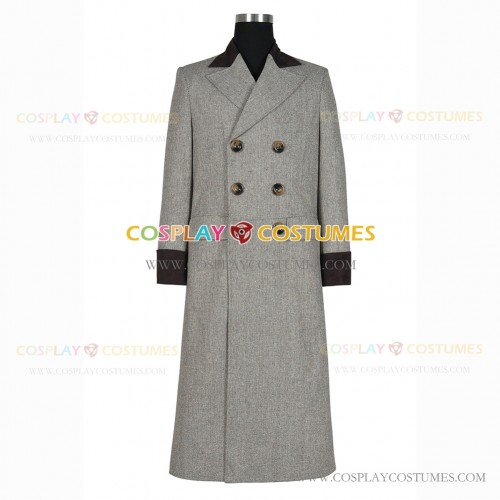 Tom Baker Costume for Doctor Who 4th Fourth Dr. Cosplay Trench Coat