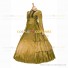 Victorian Gothic Lolita Reenactment Rococo Southern Belle Golden Ball Gown Dress