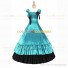 Vintage Gothic Lolita Victorian 18th Century Sky Blue Ruffles Evening Ball Gown Dress