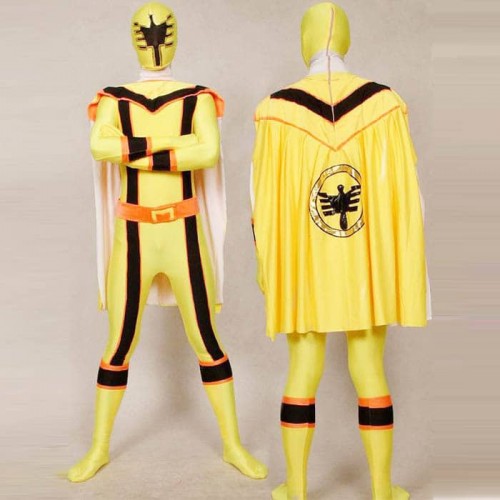 Yellow Power Rangers Mystic Uniform Spandex Zentai Costume