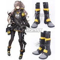 Girls Frontline UMP45 Black Yellow Shoes Cosplay Boots