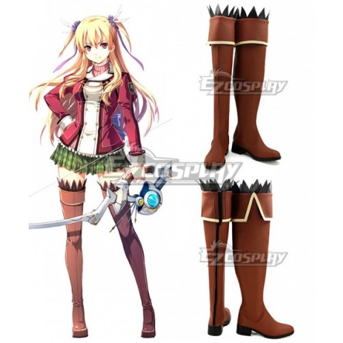 The Legend of Heroes Trails of Cold Steel Alisa Reinford Brown Shoes Cosplay Boots