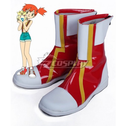 Pokemon Pocket Monster Advanced Generation Misty White And Red Cosplay Shoes