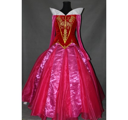 Deluxe Sleeping Beauty Aurora Princess Dress Cosplay Costume