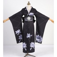 Yosuga No Sora Sora Kasugano Black Kimono Cosplay Costume