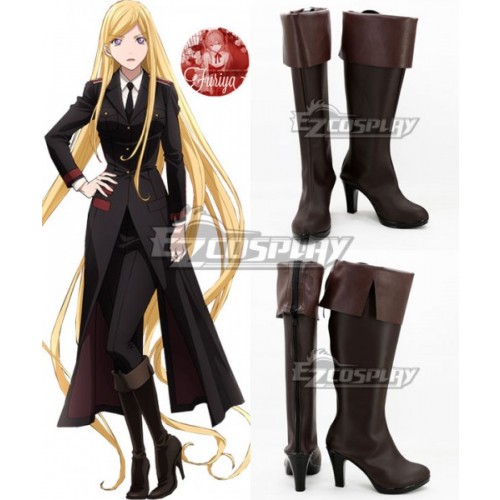 Noragami Aragoto Bishamonten Veena Brown Shoes Cosplay Boots