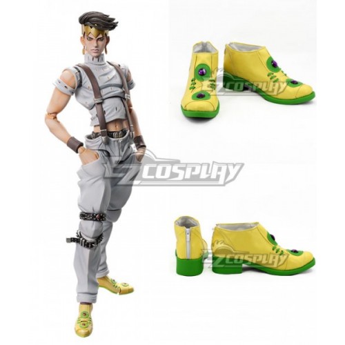 JoJo's Bizarre Adventure: Diamond Is Unbreakable Rohan Kishibe Yellow Shoes Cosplay Boots