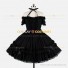 Off Shoulder Slash Neck Black Ruffle Gothic Lolita Dress