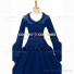 Southern Belle Retro Gothic Lolita Falbala Evening Ball Gown Blue Dress